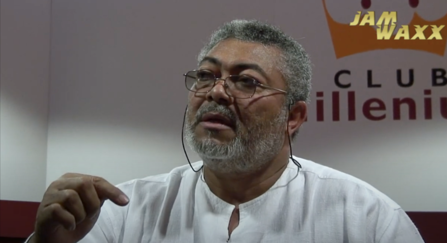 Jerry Rawlings, ancien président du Ghana au Club Millenium, Paris
